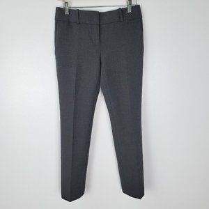 Ann Taylor Pants Womens 00 Petites Gray Devin Fit Tapered Leg Trousers Classic